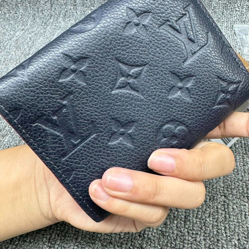 Authentic Louis Vuitton Victorine Navy Monogram Leather Wallet - Picture 3 of 15